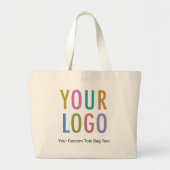 Grote 1-zijdige Logo Canvas tas 100% Katoen Geen m (Voorkant)