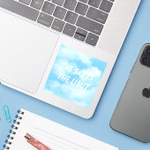 Grote 20,3 x 20,3 cm vinylbesproeiers met maat sticker (Laptop met iPhone)
