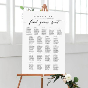 Grote 21 Tafels Vind Je Stoel Zitplaats Chart Poster