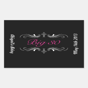 Grote 30 rechthoekige sticker