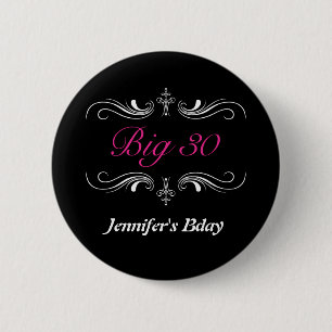 Grote 30 ronde button 5,7 cm