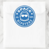 Grote 3" Space Hipsters Logo Sticker (Tas)