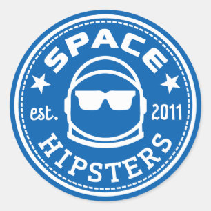 Grote 3" Space Hipsters Logo Sticker