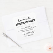 Grote 3" Zelfgemaakte Broodlabel Vierkante Sticker (Envelop)
