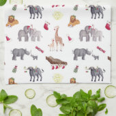 Grote 5 Afrikaanse kerstdieren Theedoek (Gevouwen)