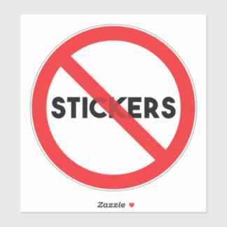 Grote 8 "x8" Custom-Cut "Geen Stickers" Vinyl Stic Sticker