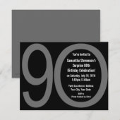 Grote 9-0 uitnodigingen voor verjaardagsfeestjes (Voorkant / Achterkant)