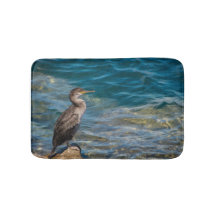 Grote aalscholver op de rotsen