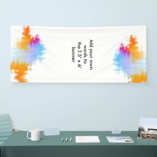 Grote aangepaste banner met Waterverf-rand (Beurs)