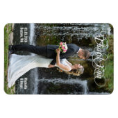 Grote Aangepaste bruiloft Hartelijk dank Foto Flex Magneet (Horizontaal)