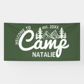 Grote Aangepaste Camp Bachelorette Party Cool Welk Spandoek (Horizontaal)