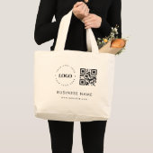 Grote aangepaste Canvas tas met Logo Qr-code en te (Voorkant (product))