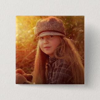 GROTE AANGEPASTE FOTO KNOP VIERKANTE BUTTON 5,1 CM