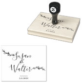 Grote aangepaste kalligrafie bruiloft 	rubberstempel (Gestempeld)