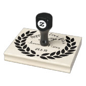 Grote aangepaste krans bruiloft 	rubberstempel (Stempel)