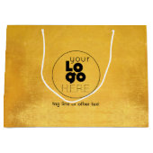 Grote aangepaste Logo gedragen gouden faux Folie b Groot Cadeauzakje (Voorkant)