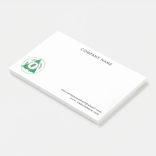 Grote Aangepaste Logo Notities voor Bedrijven Post-it® Notes (Schuin)