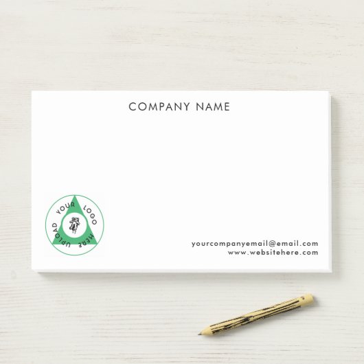 Grote Aangepaste Logo Notities voor Bedrijven Post-it® Notes (Op bureau)