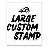 Grote aangepaste Logo Rubberstempel (Afrduk)