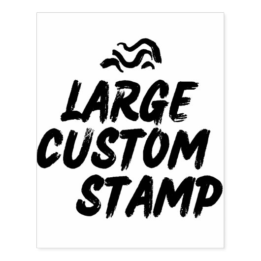 Grote aangepaste Logo Rubberstempel (Afrduk)