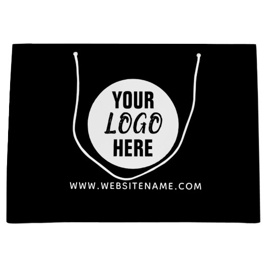 Grote Aangepaste Logo/Tekst Winkelen Groot Cadeauzakje (Voorkant)