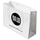 Grote aangepaste Logo / tekst winkelen Groot Cadeauzakje (Achterkant Gekanteld)