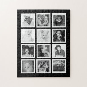 Grote aangepaste puzzel met 12 foto's