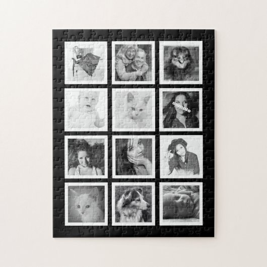 Grote aangepaste puzzel met 12 foto's (Verticaal)