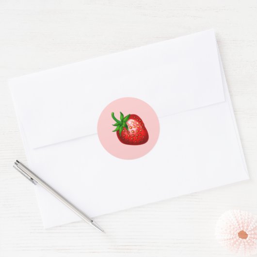 Grote aardbei Sticker (Envelop)