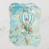 Grote Alice in Wonderland dieCutParty uitnodiginge Kaart (Voorkant / Achterkant)