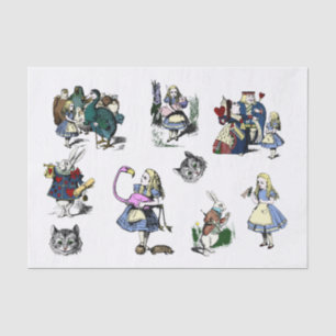 Grote Alice in Wonderland Klassieke ontvlechtingsv Tissuepapier