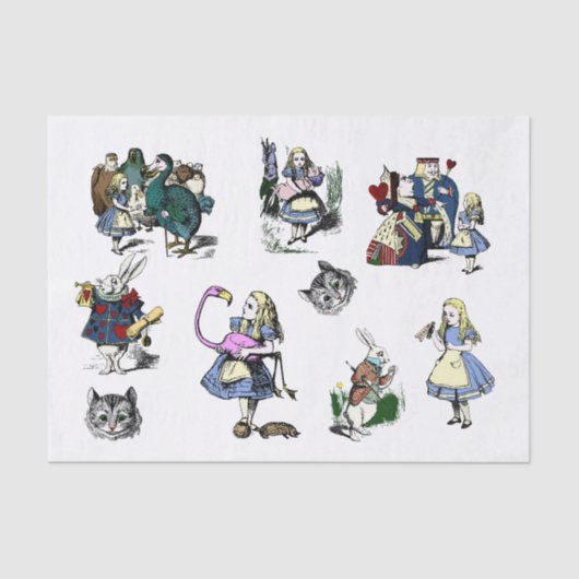 Grote Alice in Wonderland Klassieke ontvlechtingsv Tissuepapier (Voorkant)