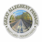 Grote Allegheny Passage (fietsen c) Sticker (Voorkant)