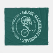 Grote Allegheny Passage (fietsen) Fleece Deken (Voorkant (Horizontaal))