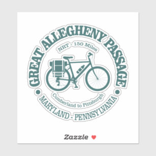 Grote Allegheny Passage (fietsen) Sticker