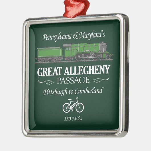 Grote Allegheny Passage (RT2) Metalen Ornament (Links)