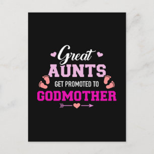 Grote amandelen worden gepromoot naar de godmoeder briefkaart