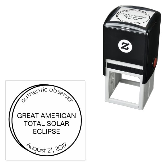 Grote Amerikaanse Solar Eclipse Authentieke Observ Zelfinktende Stempel (In situ)
