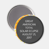 Grote Amerikaanse totale zonnecrisis aanpasbaar Magneet (Voorkant / Achterkant)