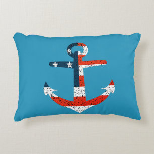 Grote Amerikaanse vlag anker Accent Kussen