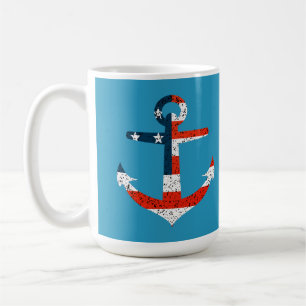 Grote Amerikaanse vlag anker Koffiemok