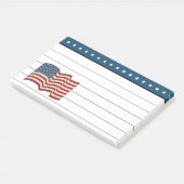 Grote Amerikaanse vlag Post merkt het op Post-it® Notes (Schuin)