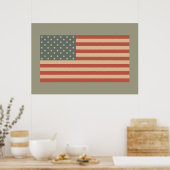 Grote  Amerikaanse vlag Wall Art Poster (Keuken)