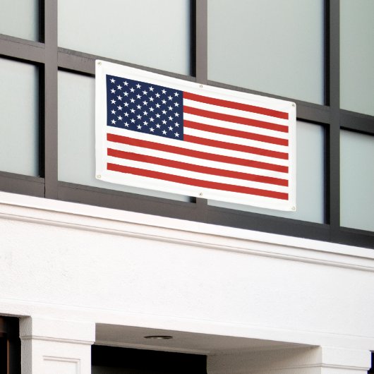 Grote Amerikaanse vlaggenbanner van hoge kwaliteit Spandoek (Buitenkant Gebouw)