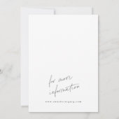 Grote Ampersand Zwart Wit Save the Date Foto Kaart (Achterkant)