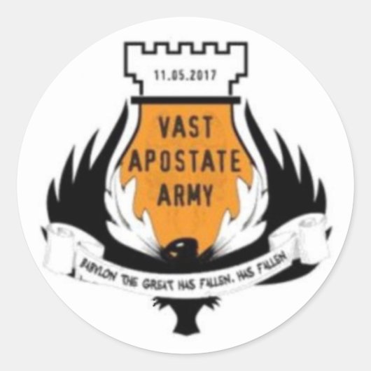 Grote Apostaat Army Sticker (Voorkant)