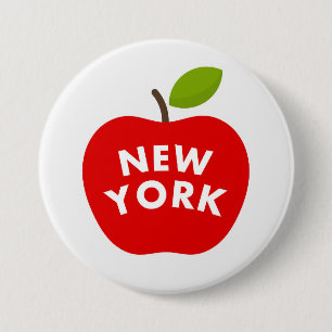 Grote appel, New York Ronde Button 7,6 Cm
