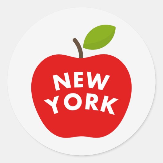 Grote appel, New York Ronde Sticker (Voorkant)