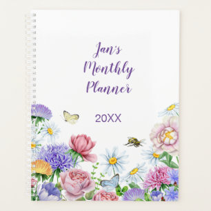 Grote Aquarel Tuin Bloem Vlinder Hommeltje Planner