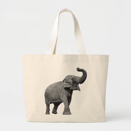 GROTE ASIAN ELEPHANT - INDIAN ELEPHANT TOTE BAG (Voorkant)